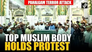 Members of All India Sunni Jamiatul Ulama protest against Pahalgam Terror Attack in Mumbai