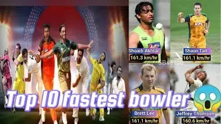 Top 10 Fastest Bowlers in Cricket History😱😱