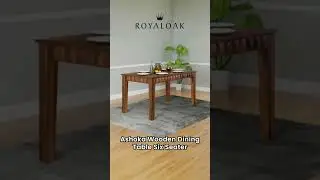 Royaloak Ashoka Wooden Dining Table 6S