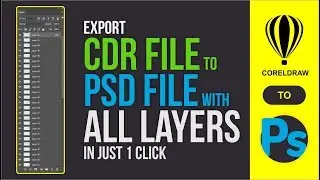 Export any CDR File into PSD File With All Layers - Free Plug-in (Hindi Tutorials)