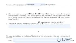 Organization of California Nonprofit Nonstock Corporations