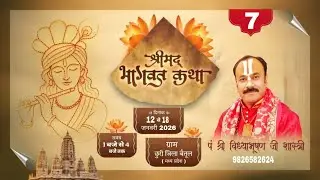 श्री मद भागवत कथा ग्राम छुरी जिला बैतूल। पं श्री विध्याभूषण जी शास्त्री। DAY 7