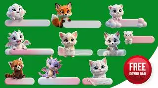 Professional Cute Lower Third Green Screen Background | Free Download