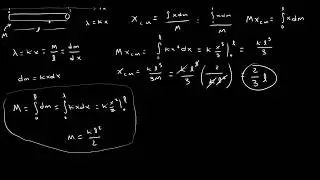 Center of Mass of a Rod of Varying Mass Density [PHYS]