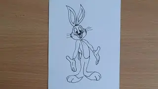 Bugs Bunny Cartoon Drawing | Looney Tunes Cartoon Characters Drawing