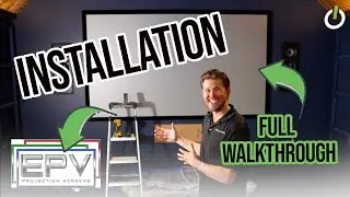 HOW TO: EPV PST-120H-F 120&rdquo; Ambient Light Rejecting 4K Screen UNBOXING & INSTALL - Nashville, TN