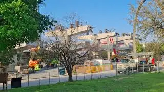 Avances del monorriel  por  parque fundidora  MONTERREY  NL  MEXICO