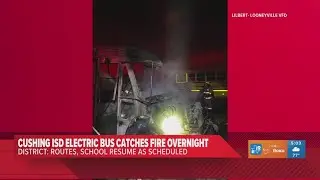 Fire destroys 1 electric bus, damages another at East Texas school district