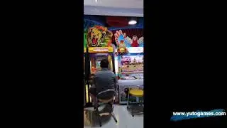 Golden island coin pusher redemption game machine