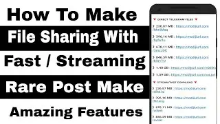 How to create file sharing bot with stream link | Rare Post | with Amazing Features @RoxyPM_bot