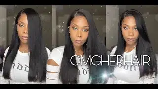 Light YAKI Texture Wig For Everyday | 🤯OMGHERHAIR 360 Pre Plucked Wig | Elastic Band Install