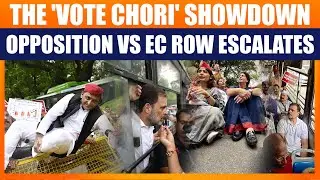The 'VOTE CHORI' Showdown: Massive INDIA Bloc Protest at EC | Rahul vs EC Row Escalates | News9