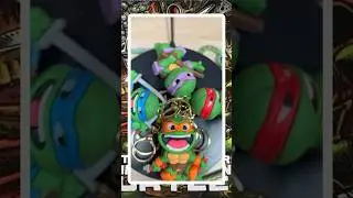 TMNT Key Chain All 4 Ninja Turtles Perfect To Go Keychain / Turtle Toys everywhere