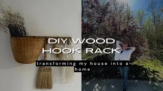 DIY wood hook rack | transforming my house into a home