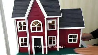 Casa de Madeira - Palitos de Picolé com Iluminação