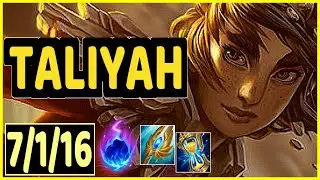 TALIYAH VS YASUO - 7/1/16 KDA MID GAMEPLAY GRANDMASTER I