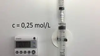 Einfluss der Konzentration und Sto&szlig;theorie c (HCl) = 0,25 mol/L
