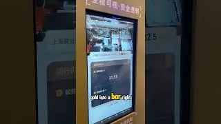 Gold ATM in Shanghai?! Melts & Molds Real Gold Bars #shorts