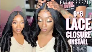 START TO FINISH Install & Soft Curls w/ 6x6 Closure Wig!🤩 | Asteria Hair