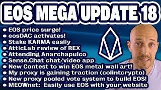 EOS Mega Update 18: EOS price surge! eosDAC activates! REX review, Anarchapulco, MEOWnet, $100 EOS?