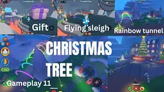 The construction of North pole town has been completed with my friend in Resort tycoon2 (Gameplay11)
