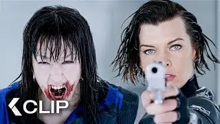 Alice LUCHA Contra El Brote De Tokio - RESIDENT EVIL 5: VENGANZA Clip (2012) Milla Jovovich