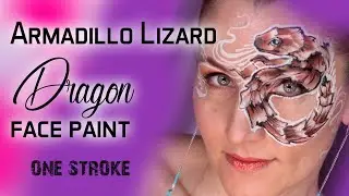 Armadillo Lizard one stroke face painting