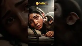 baby monkey 🐒 and poor maa #babymonkey #emotionalshorts😩 #shorts #trendingshorts @MrBeast🌙