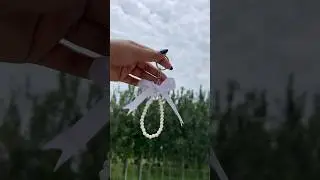 Diy keychain 😍🥰 handmade pearl keychain handmade bow keychain 😱#trending #diy #new #craft