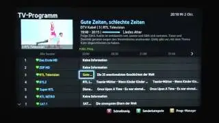 1 Samsung TV UE46F6340 EPG Men&uuml;seite dunkelt ab