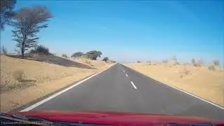 Driving on Jaisalmer - Longewala road | Thar desert |  Rajasthan | Roadtrip | Incredible India