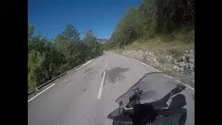 Road # D17 and D2211 Roquesteron to Puget Th&eacute;niers on motorbike BMW F850 GS
