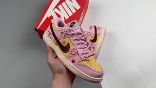 Custom Nike SB Dunk Low Pink Yellow