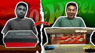 I MADE A CLASSIC CAR SHOWROOM USING A SHOE BOX🤯🤯| Hotwheels Diorama🔥🔥