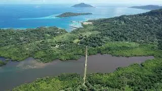Drone (Aerial) video of Tonoas (Dublon) Island found within Chuuk lagoon, Chuuk State