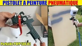 pistolet a peinture pneumatique parkside lidl air comprimé pdfp 500 air paint spray gun