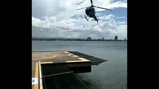 I was waiting at the helicopter platform