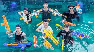 3T Nerf War : SWAT Team Leader And Teammates Use Nerf Guns to Fight Dr. Lee Gang To Win The Rounds