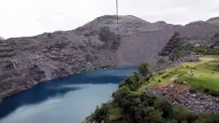 Stuntman speeds along world's fastest zip line