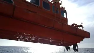 Recovering Daughter Craft on Grampian Cavalier