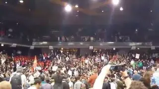 Inside UIC Pavilion After Cancellation Announcement 3-11-16