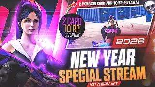 NEW YEAR SPECIAL PUBG LIVE 🎉 | 2 Porsche Card + 10 RP GIVEAWAY 🎁 | Ultimate Fun 2026