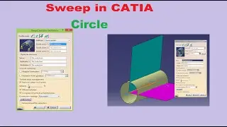 Sweep in CATIA II Circle, Three Guides II Two guide and Radius II Centre and Radius II Tutorial - 07