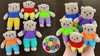 Keychain Teddy Bear Stylish with Hair Rubber Bands / Easy Steps / DIY