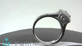 SKU: ER-341R  ROUND CUT NATURAL DIAMOND ENGAGEMENT RING 14K WHITE GOLD