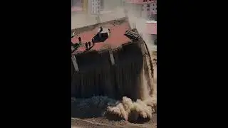 Unbelievable Collapse: Workers Fall as Structure Gives Way