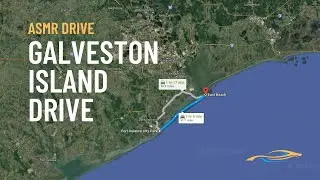 SURFSIDE BEACH,TX TO GALVESTON EAST BEACH | ASMR DRIVE | RAINY TO SUNNY