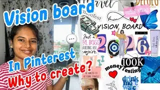 Created vision board in Pinterest!! Aesthetic vision board 2026!!(tamil)