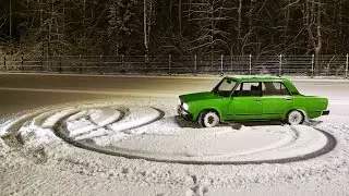 LADA. Driving in northern Russia.