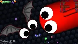 Slither.io A.I BAT Vs GIANT Pro Snakes - Epic Skin Slitherio Vip Gameplay - World Record